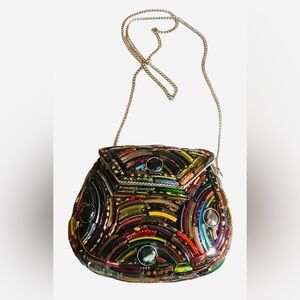 Tara Mesa Wedding Glass Multicolor Beaded Women's Bag